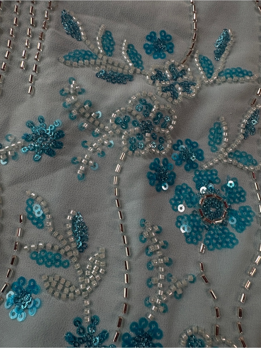 Peppermayo Light Blue Vietta Sequin Cami Micro Mini Dress size 4 or size Small - Picture 3 of 15
